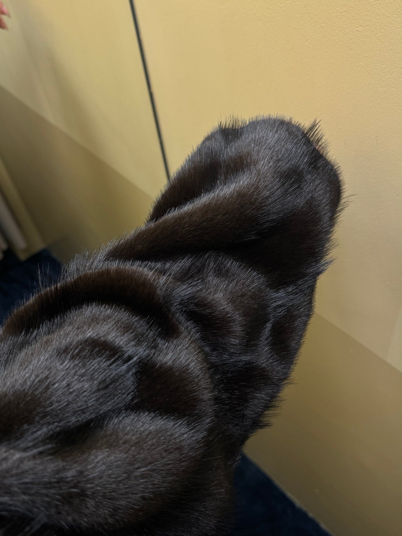 Vilma faux fur jakke mørkebrun