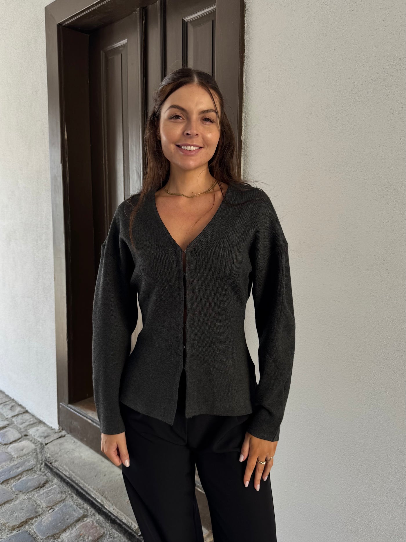 Mikela bluse mørkegrå