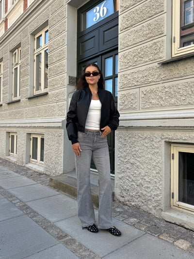 Kaia jeans flare mørkegrå