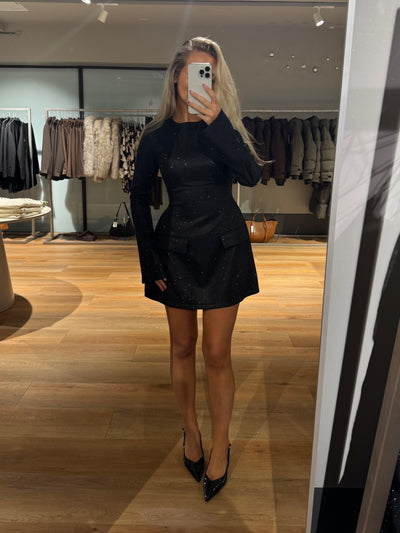 Ophelia glimmerkjole sort