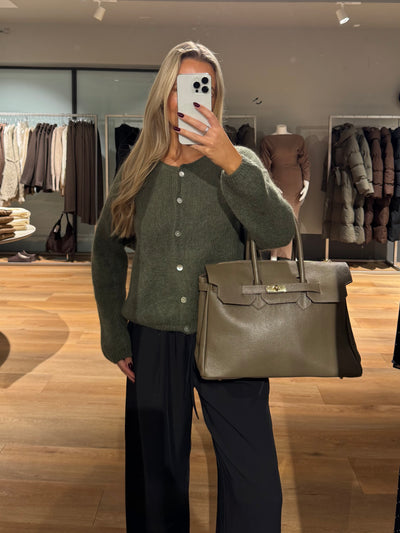 Victoria cardigan olivengrøn FORUDBESTILLING