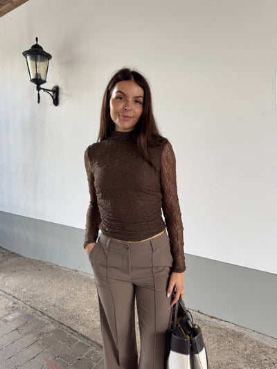 Amira bluse mørkebrun