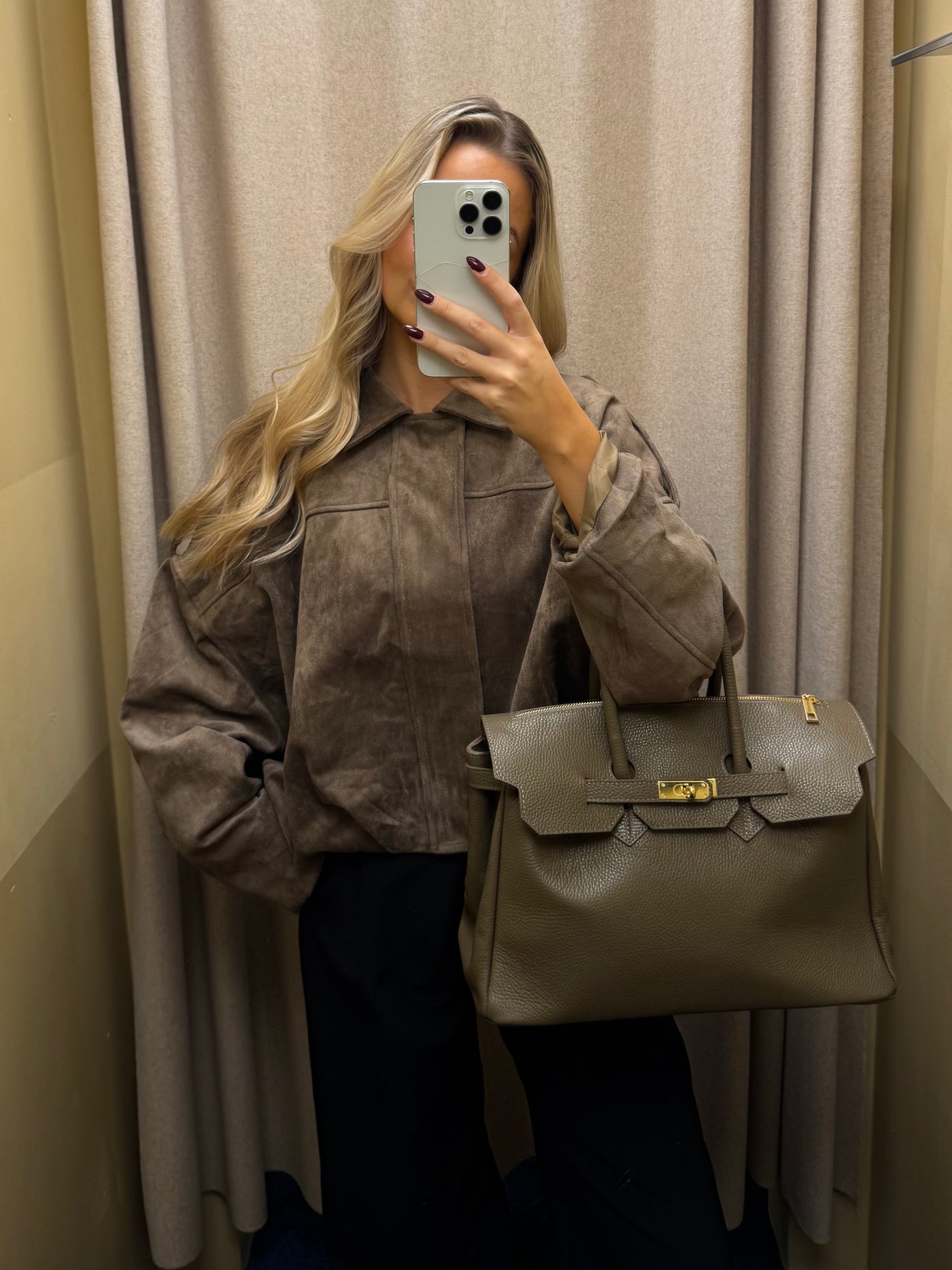 Anna bomberjakke lysebrun