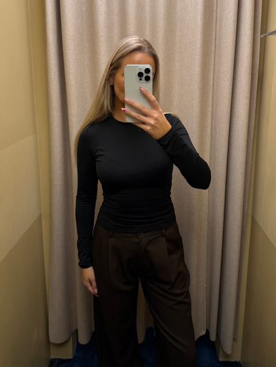 Malou bluse crew neck sort