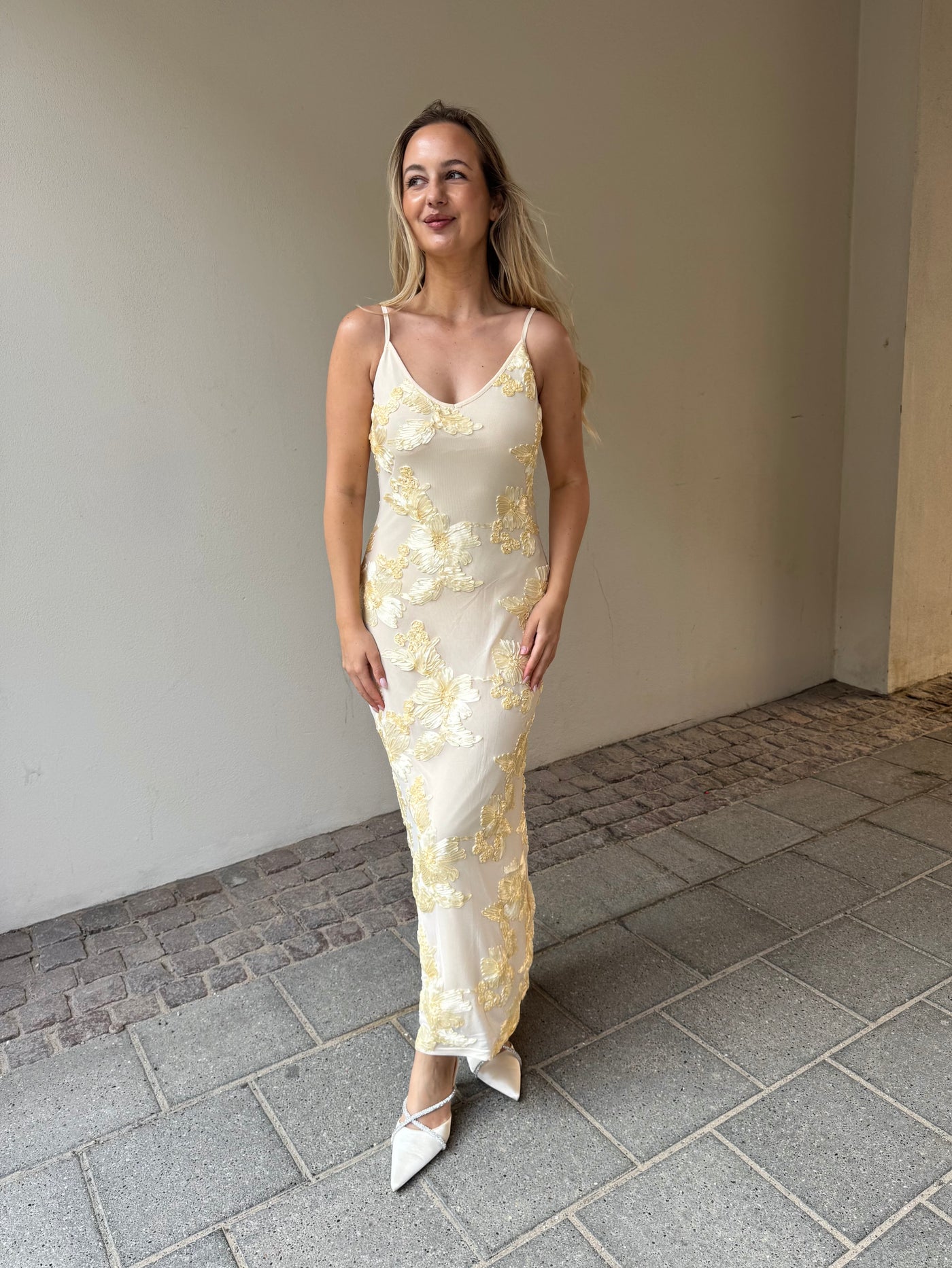 Sofia kjole pastelgul