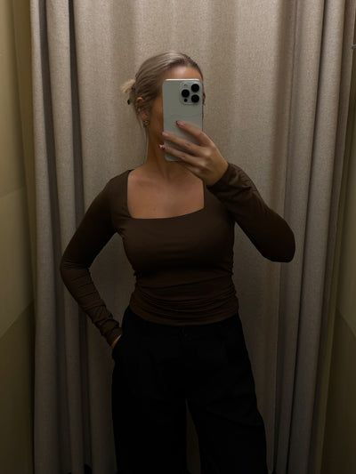 Malou bluse mørkebrun