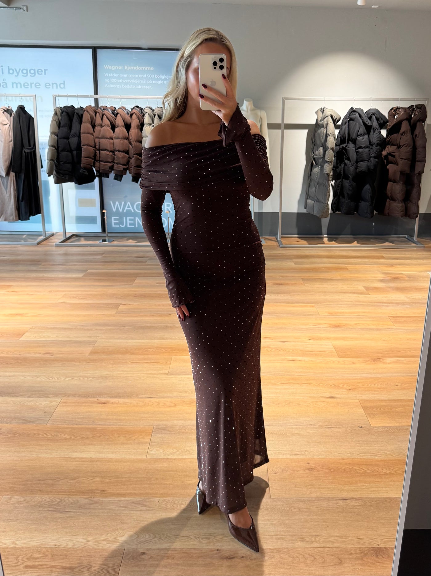 Silje kjole mørkebrun