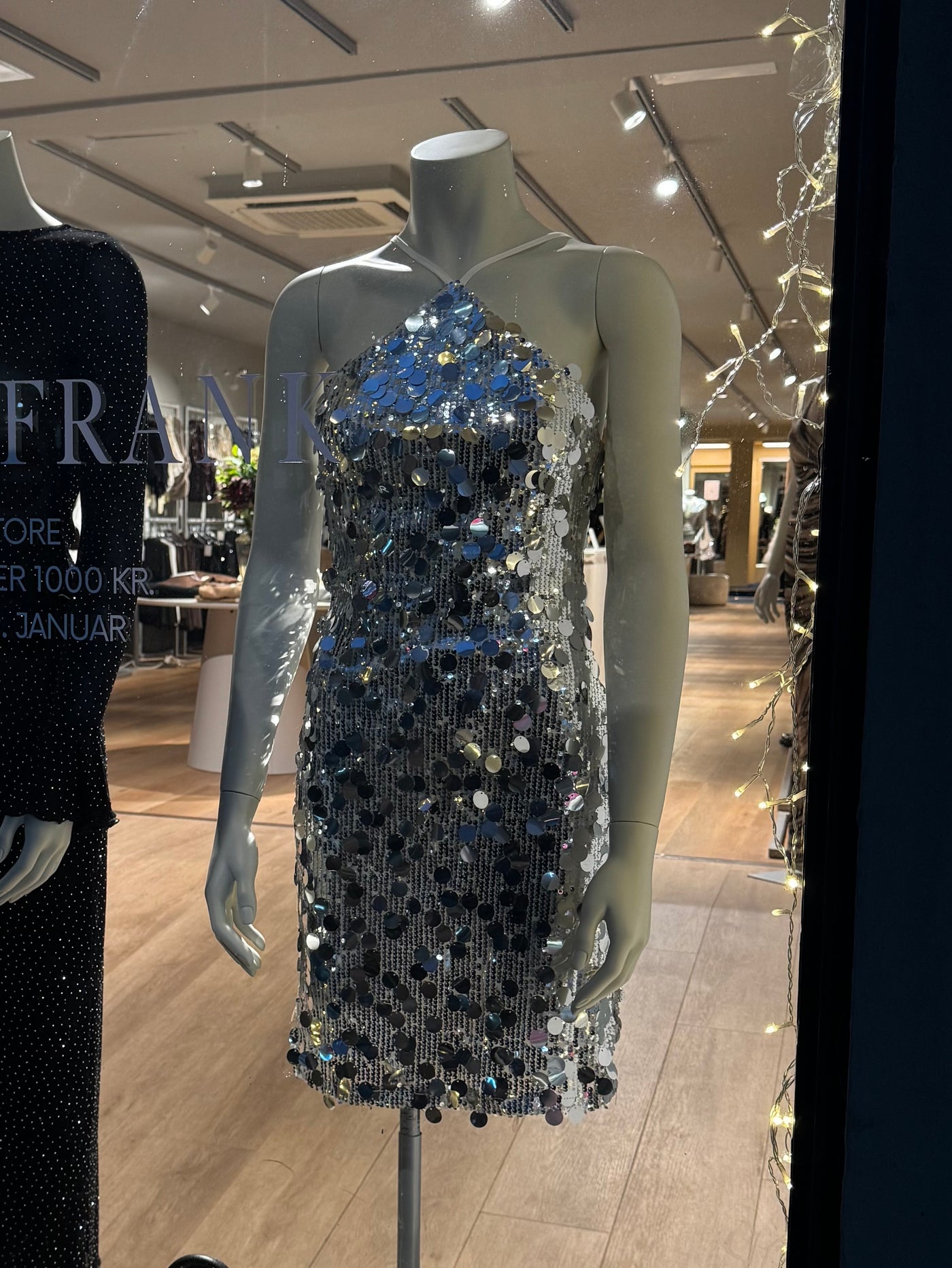 Adriana pallietkjole sølv