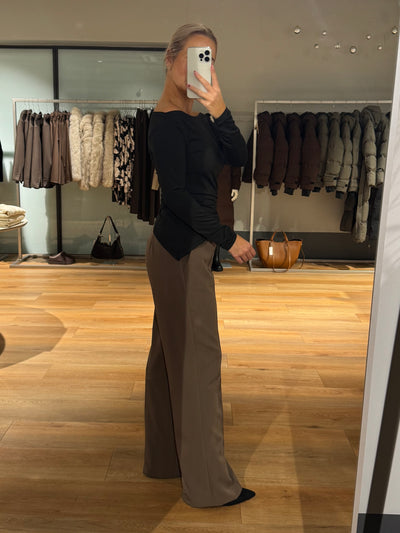 Malou bluse asymmetrisk sort