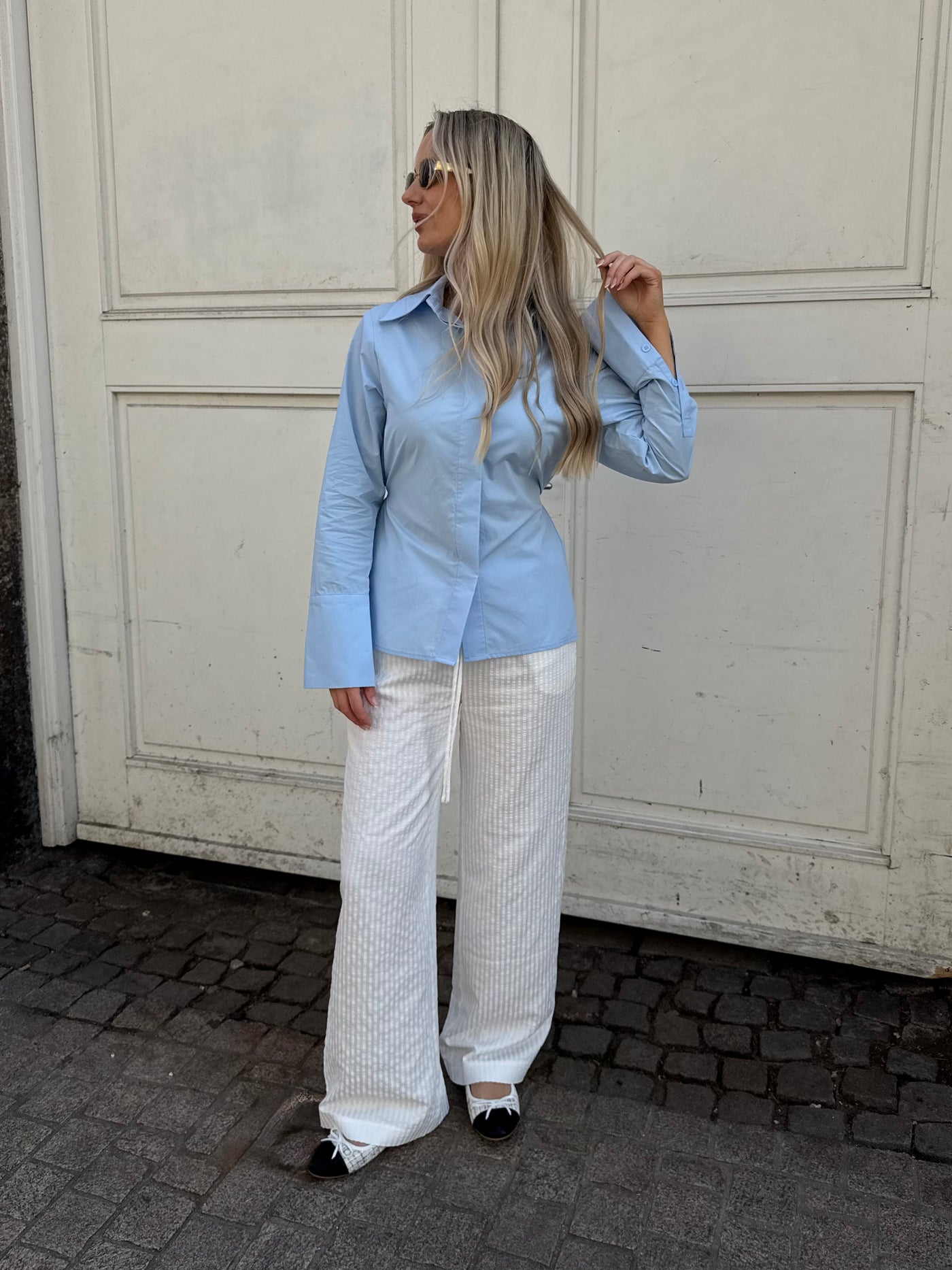 Elina skjorte lyseblå