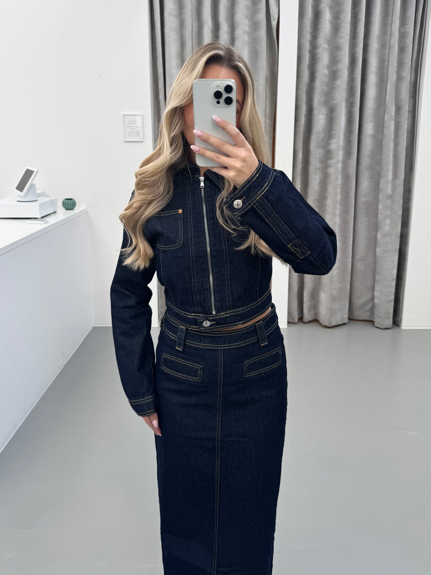 Vega nederdel navy