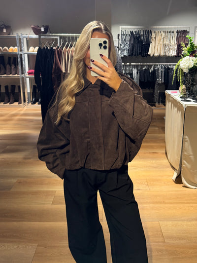 Anna bomberjakke mørkebrun