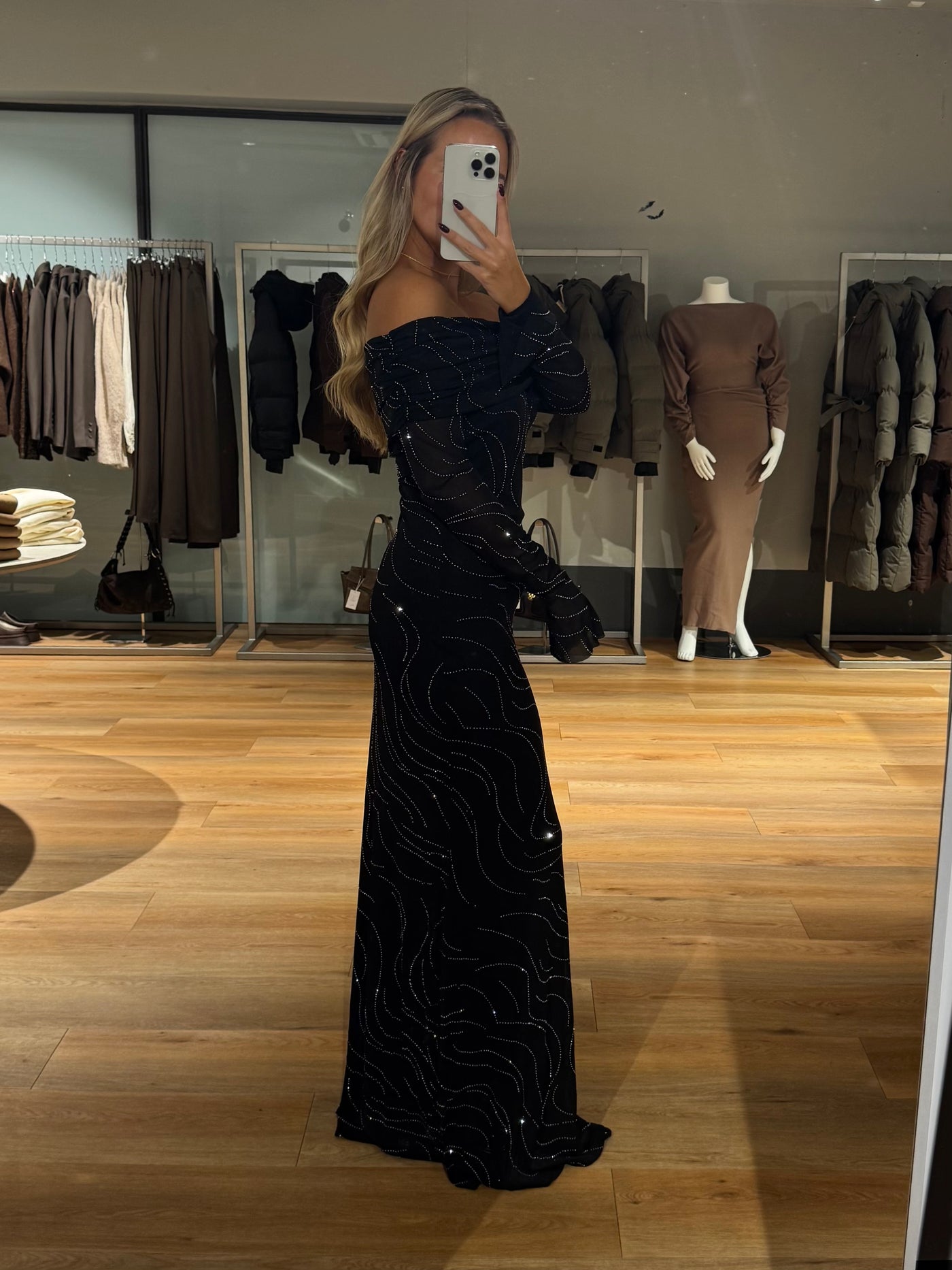 Nicole glitter kjole sort FORUDBESTILLING