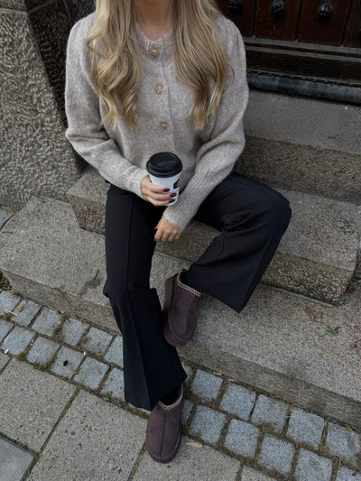 Hannah striktrøje lysebrun