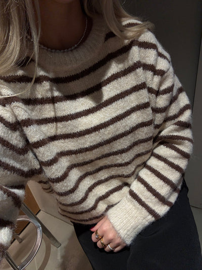 Selina striktrøje stribet