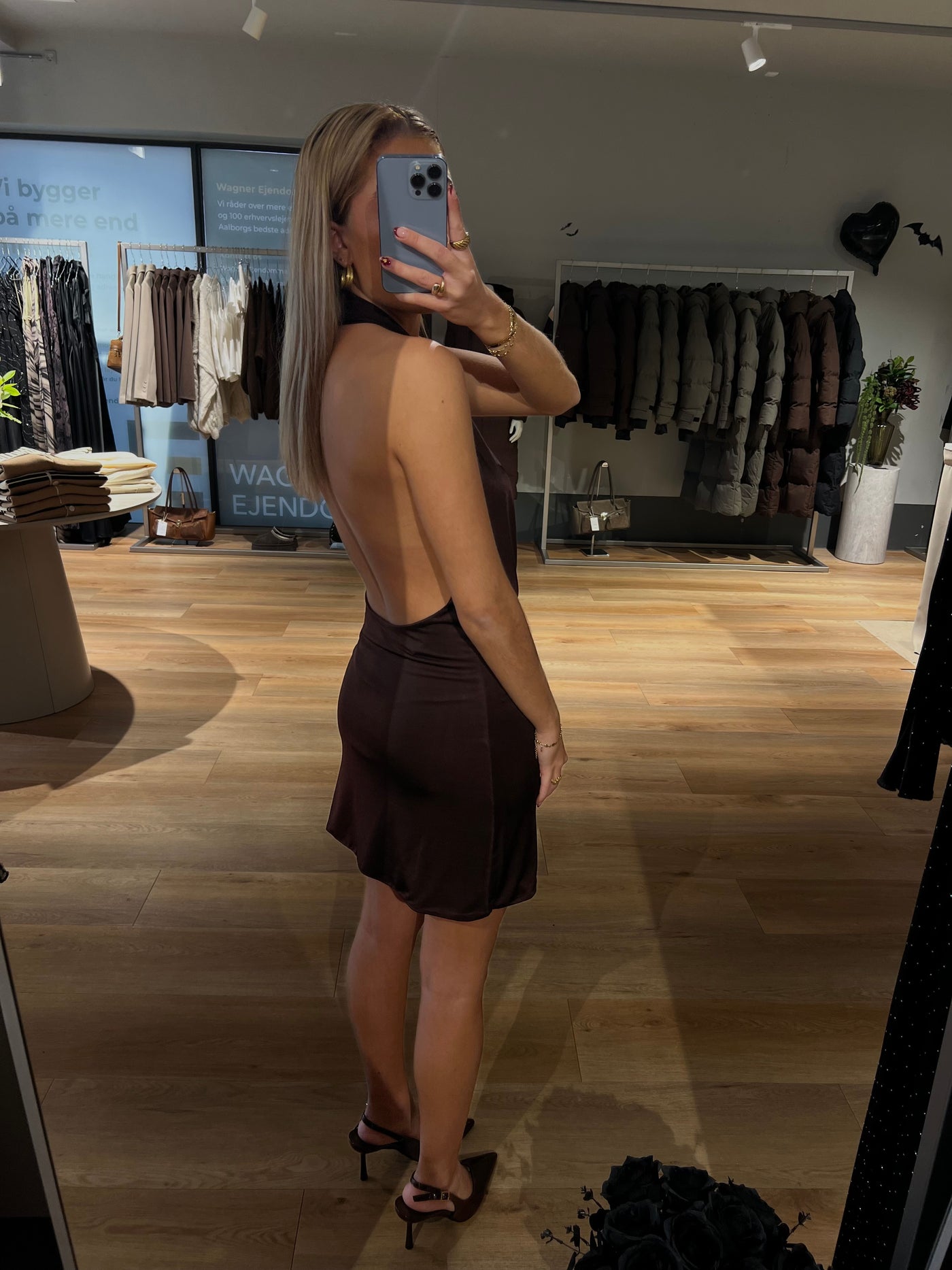 Yasmin kjole mørkebrun