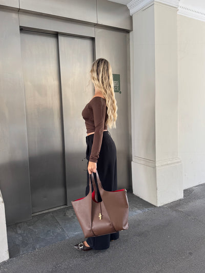 Sienna bluse mørkebrun