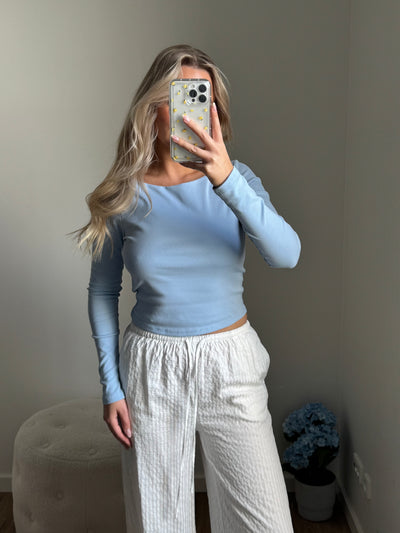 Liv bluse pastelblå