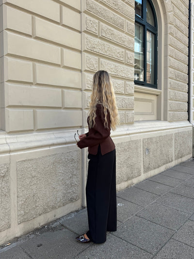Mikela bluse mørkebrun