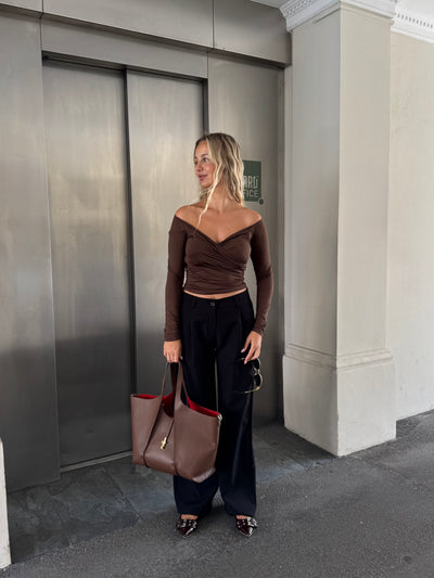 Sienna bluse mørkebrun