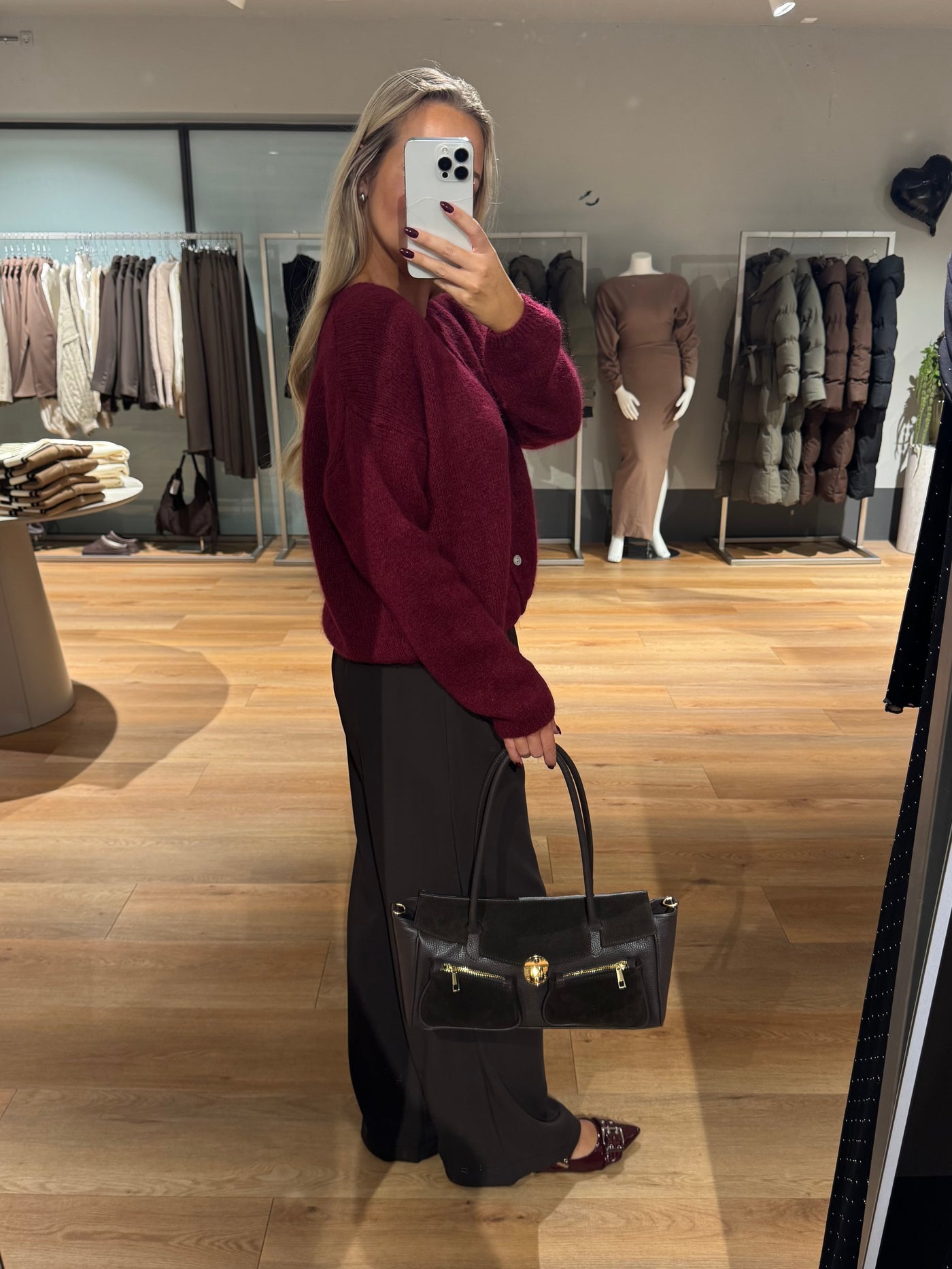 Victoria cardigan bordeaux FORUDBESTILLING