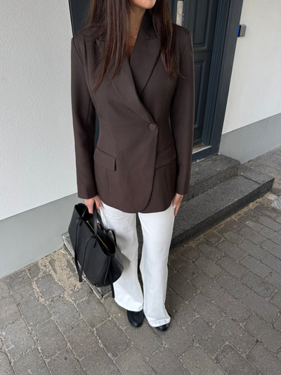 Naja blazer mørkebrun FORUDBESTILLING