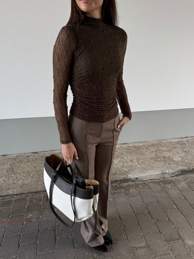 Amira bluse mørkebrun