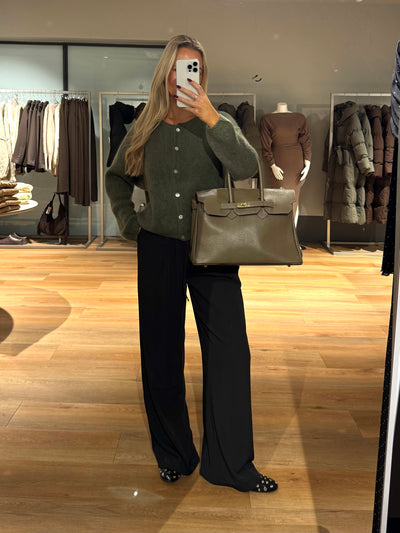 Victoria cardigan olivengrøn FORUDBESTILLING