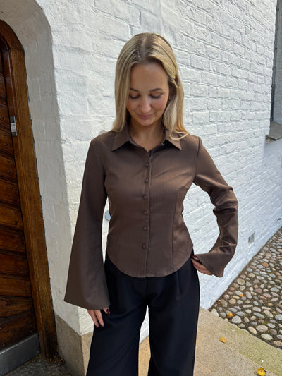 Celine skjorte mørkebrun