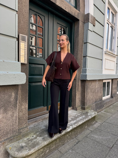 Hannah bluse mørkebrun