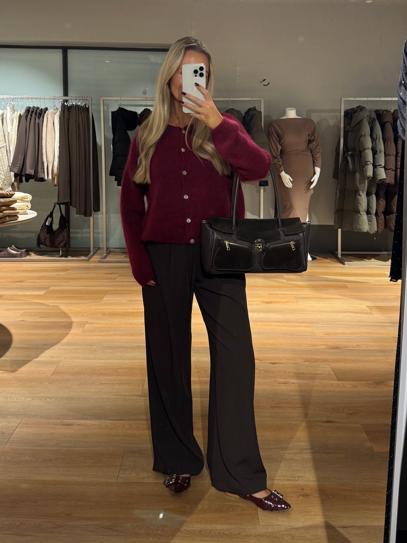 Victoria cardigan bordeaux FORUDBESTILLING