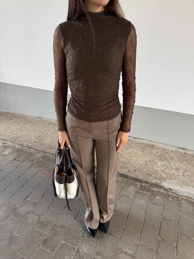 Amira bluse mørkebrun