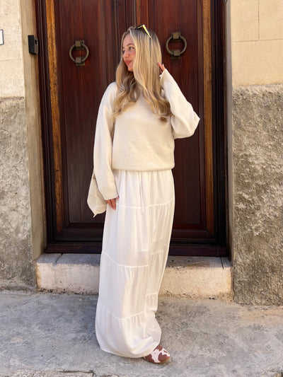 Michelle striktrøje beige