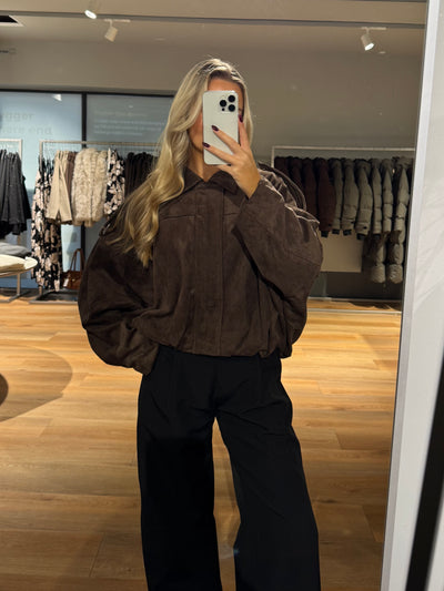 Anna bomberjakke mørkebrun