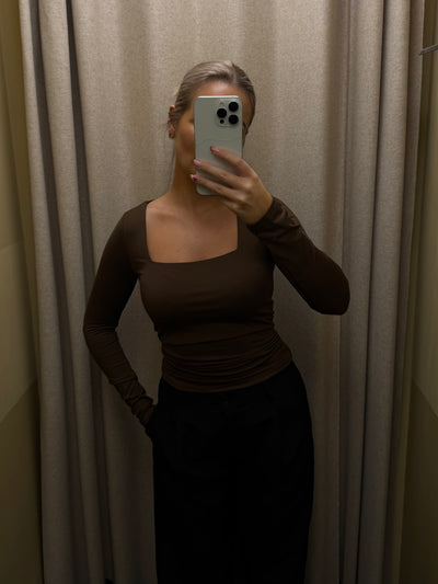 Malou bluse mørkebrun