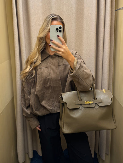 Anna bomberjakke lysebrun