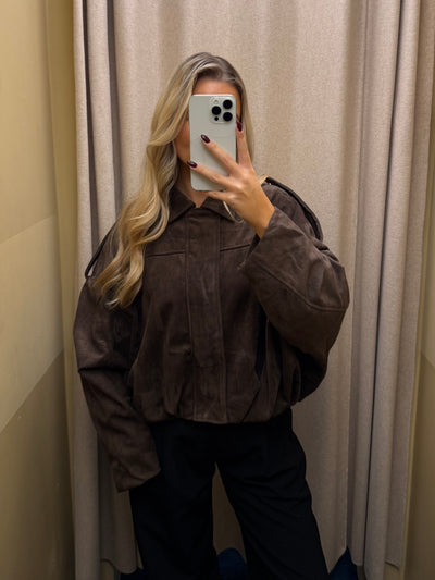 Anna bomberjakke mørkebrun