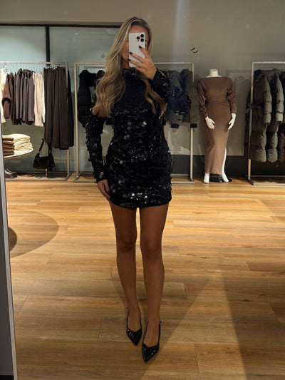 Valentina pallietkjole sort FORUDBESTILLING