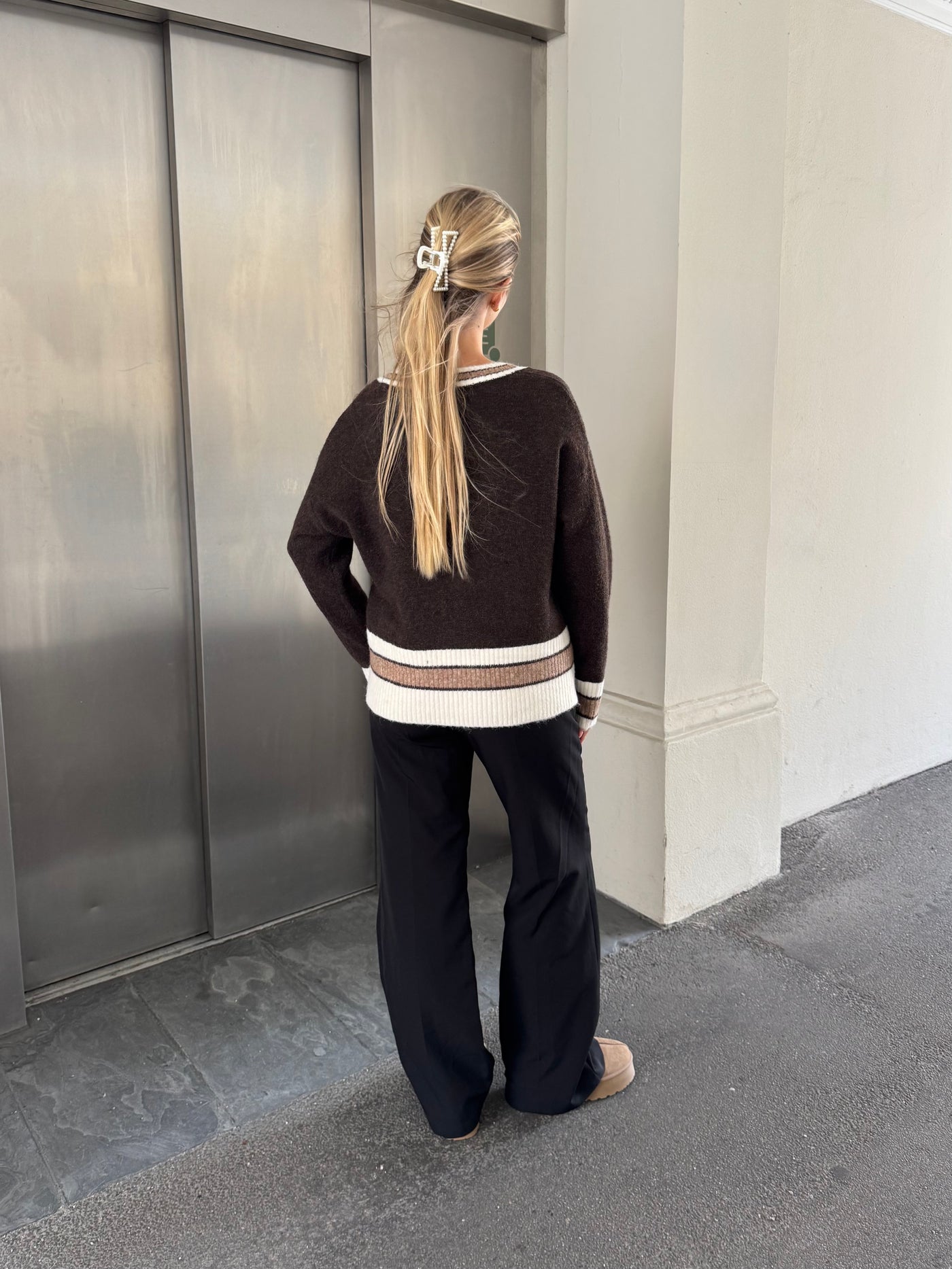 Chloe strik mørkebrun
