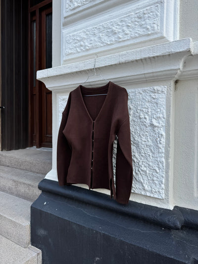 Mikela bluse mørkebrun