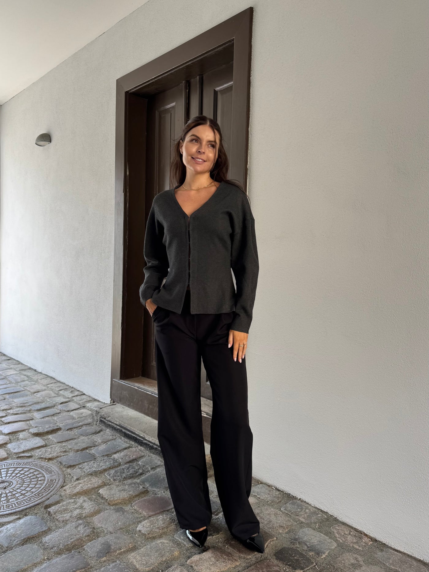 Mikela bluse mørkegrå