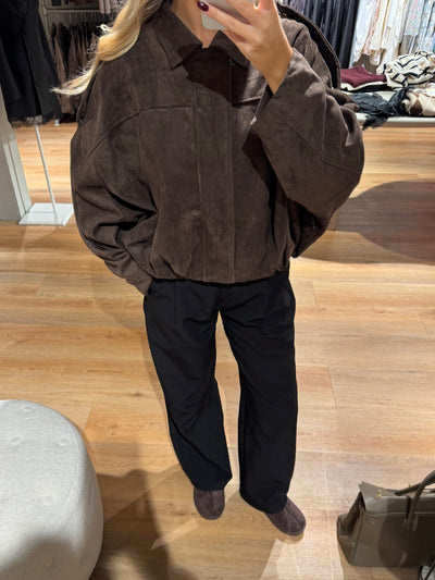 Anna bomberjakke mørkebrun