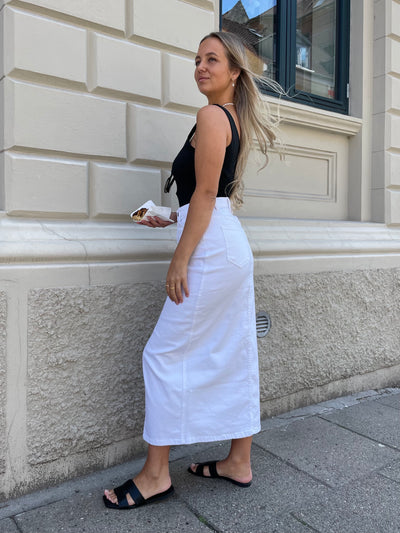 Lina nederdel hvid
