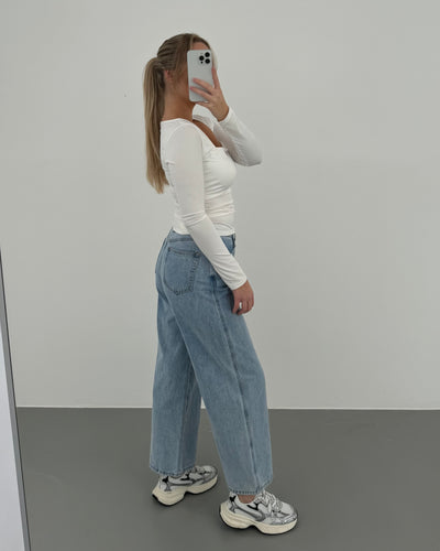 Thea jeans lyseblå petite