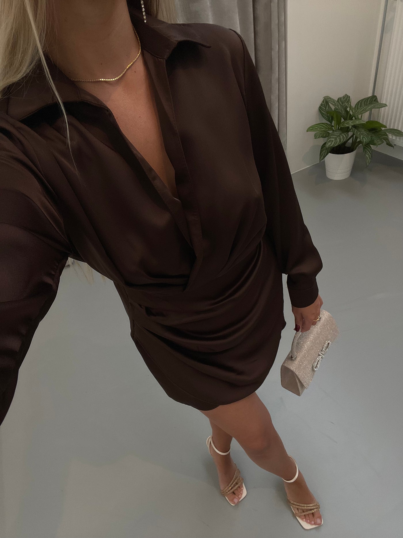 Jennifer kjole mørkebrun