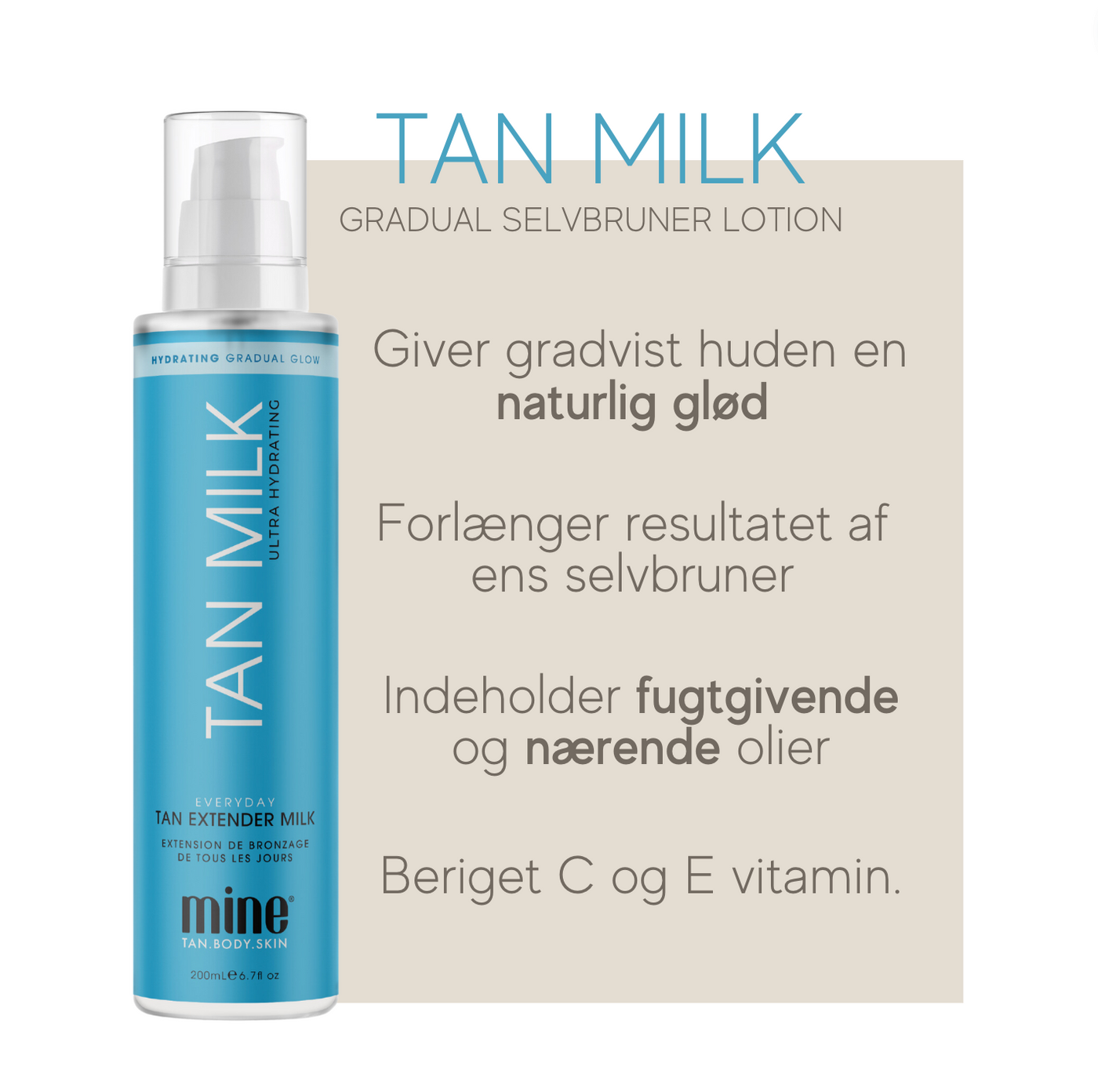 Minetan Tan Milk – Gradual Selvbruner Lotion 200 ml