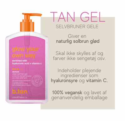 b.tan - glow your own way tanning gel 473 ml FORUDBESTILLING