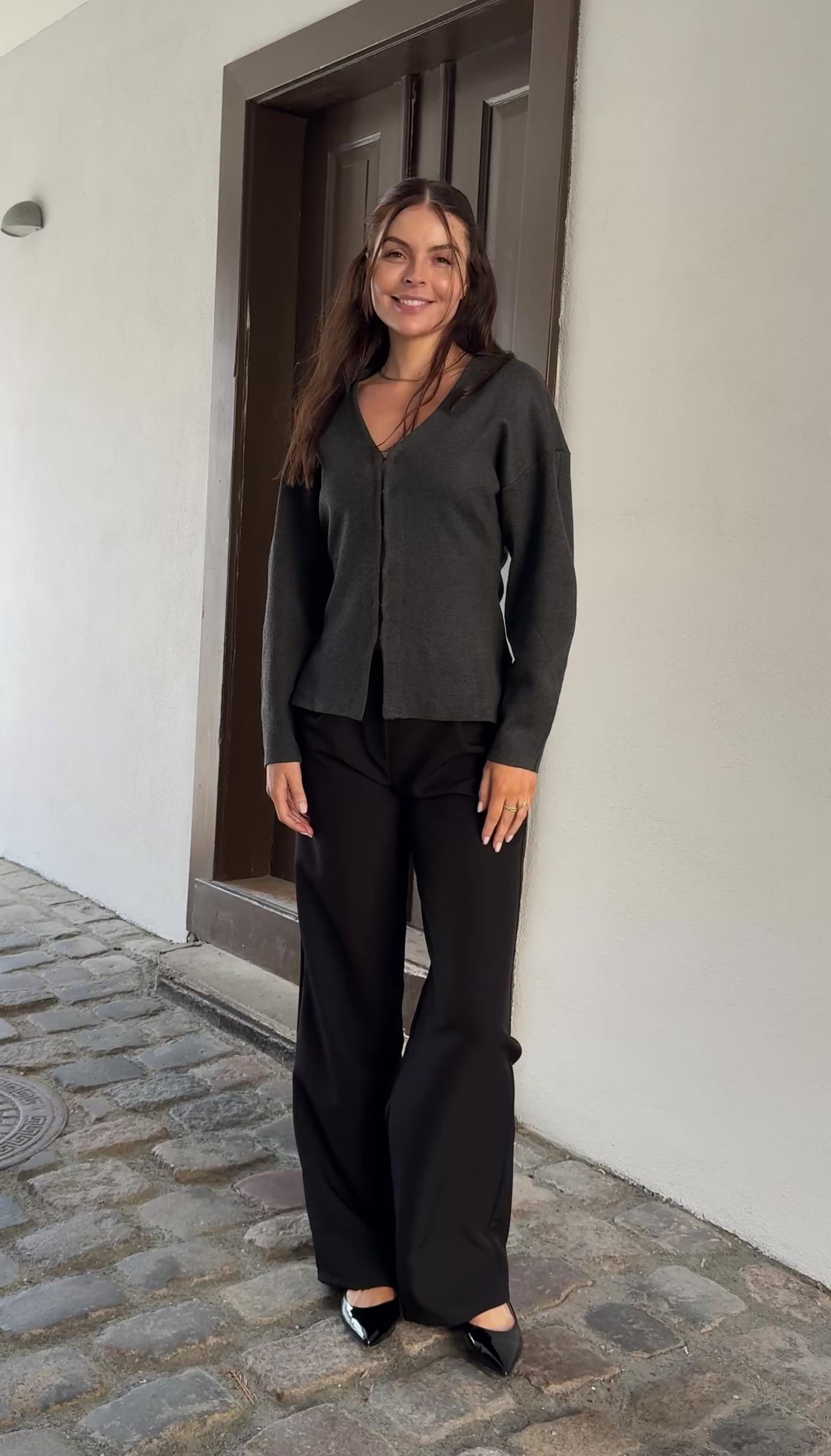 Mikela bluse mørkegrå