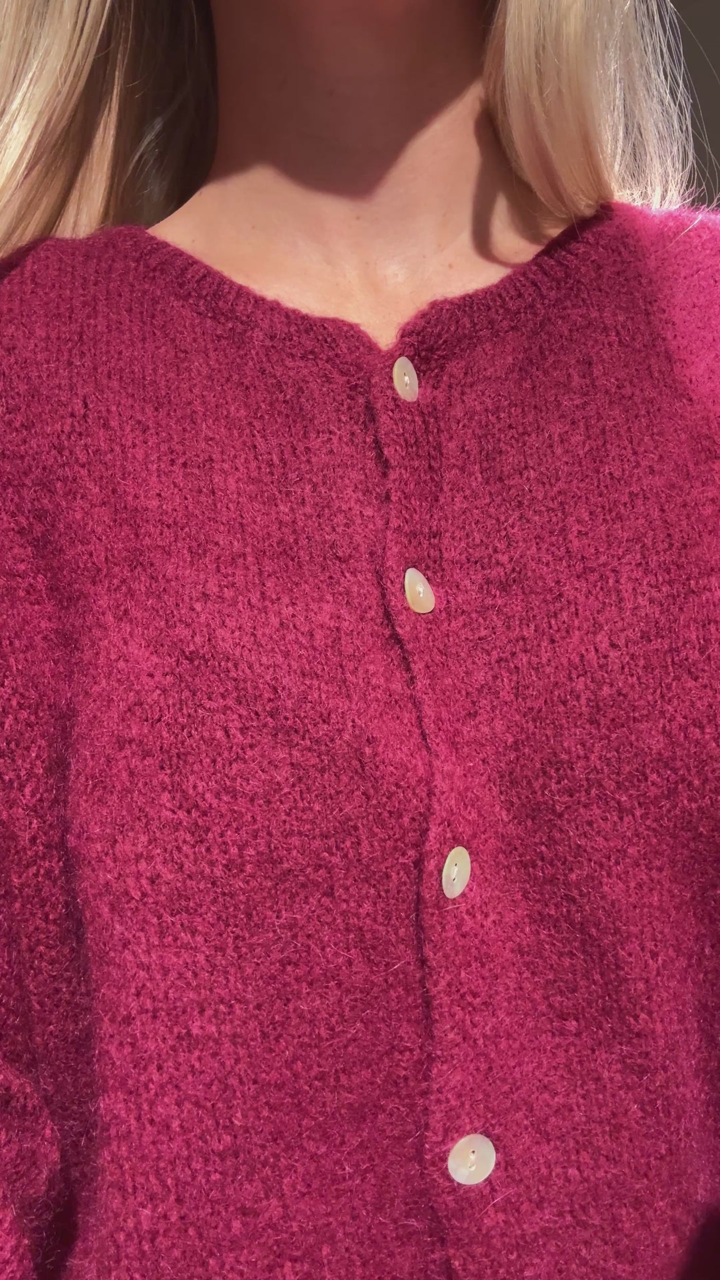 Victoria cardigan bordeaux FORUDBESTILLING