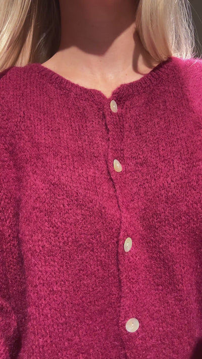 Victoria cardigan bordeaux FORUDBESTILLING